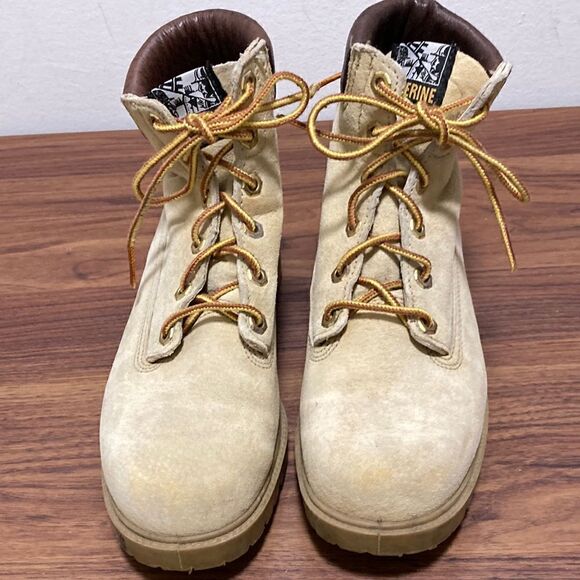 Wolverine Woman’s Beige Suede Leather Hiker Boots. Size 6.5 W. - Picture 1 of 7